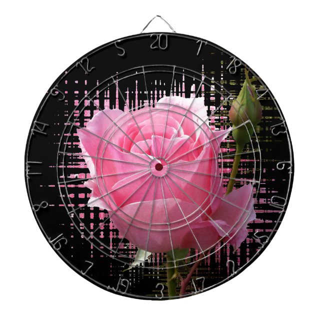 Cible De Fléchettes éclaboussure de rose rose (Devant)