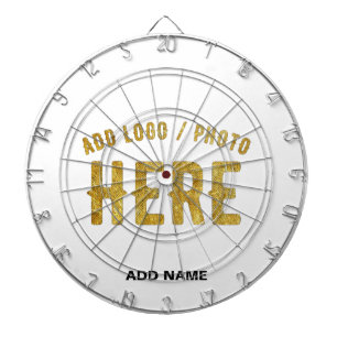 CIBLE DE FLÉCHETTES ÉLÉGANT BLANC PERSONNALISABLE MODERNE DE MARQUE VÉ