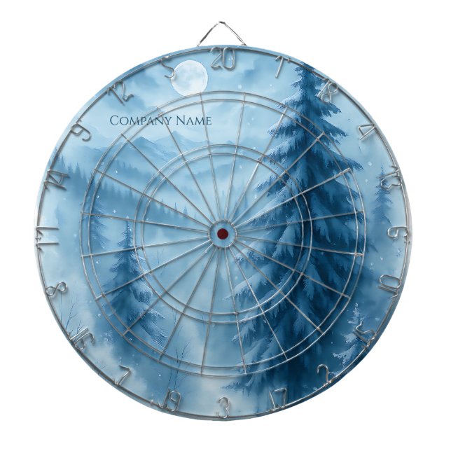 Cible De Fléchettes Elégant Forêt d'hiver Cadeaux de vacances d'entrep (Devant)