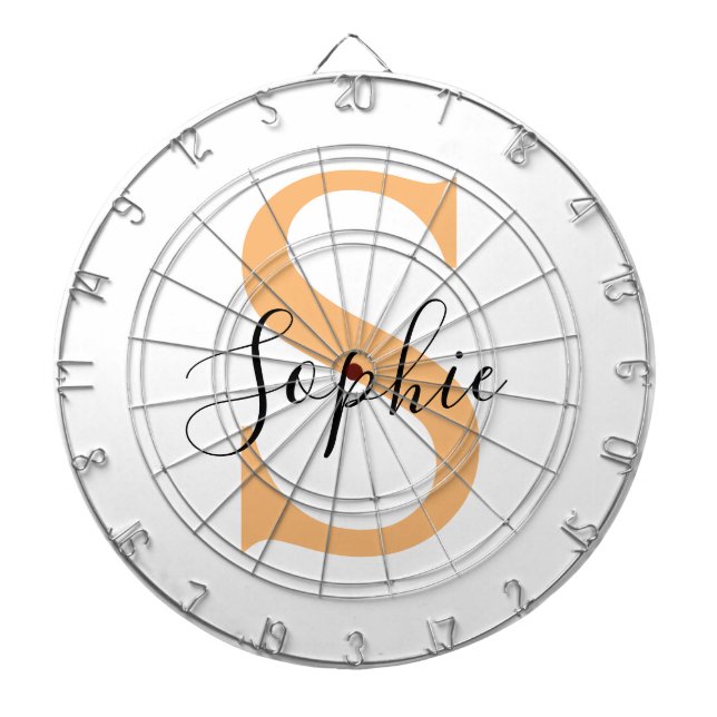 Cible De Fléchettes Elegant Script Custom Name Personalized Gift (Devant)