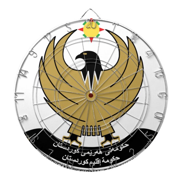 Cible De Fléchettes emblème du kurdistan (Devant)