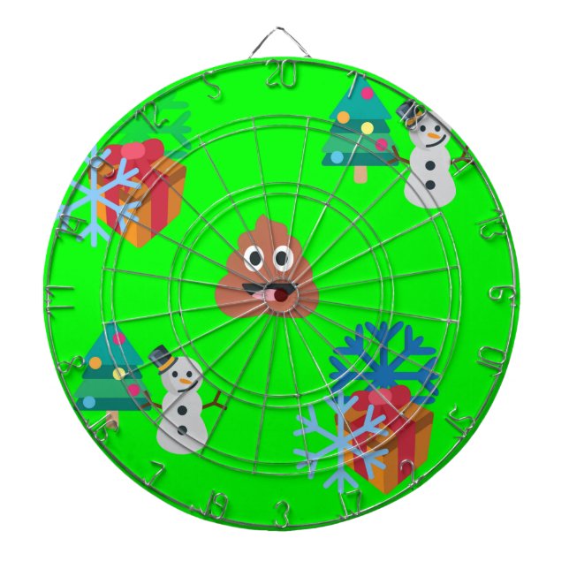 Cible De Fléchettes emoji poop de noël (Devant)