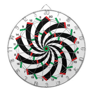 Cible de fléchettes en spirale