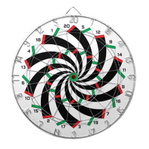 Cible de fléchettes en spirale version miroir