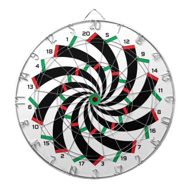 Cible de fléchettes en spirale version miroir (Devant)