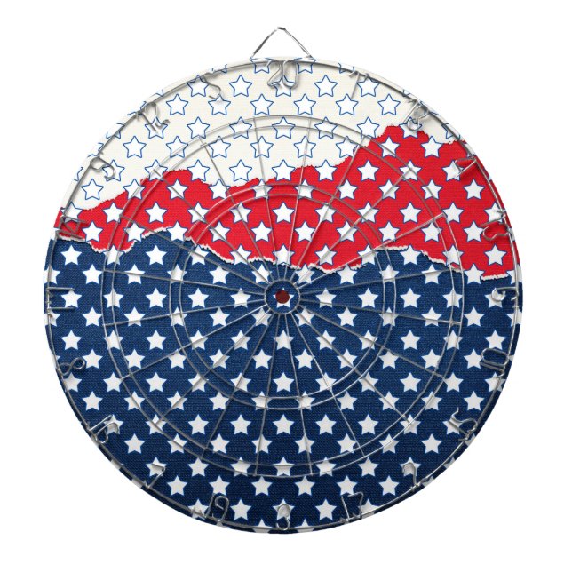 Cible De Fléchettes Étoiles rouges, blanches et bleues (États-Unis) (É (Devant)