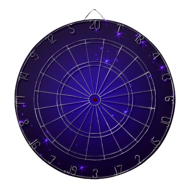 Cible De Fléchettes Étoiles violettes (Devant)