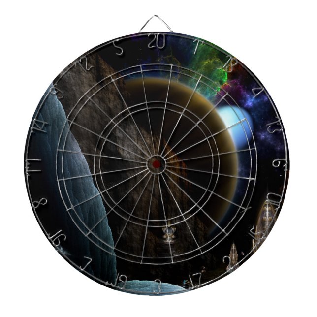 Cible De Fléchettes Exploration De L'Art Fractal Spatial (Devant)