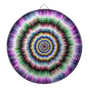 Cible De Fléchettes Explosion dans violet vert et bleu Dartboard