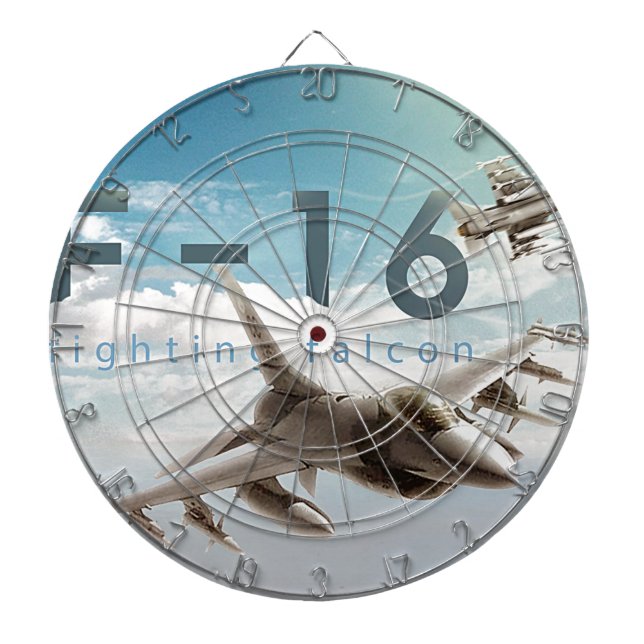 Cible De Fléchettes F-16 Faucon de combat (Devant)