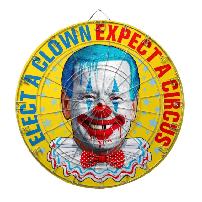 Cible De Fléchettes Face de clown Biden Funny anti Biden pro trump 202 (Devant)