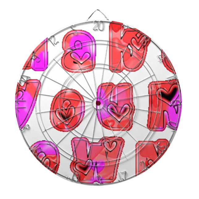 Cible De Fléchettes Faites votre propre coeur Art Design d'impression (Devant)