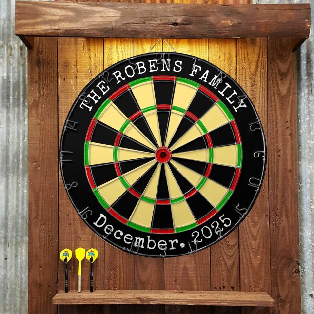 Cible De Fléchettes Family Name Personalized  Dartboard (Créateur téléchargé)