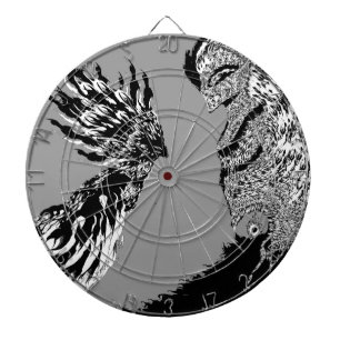 Cible De Fléchettes Fantaisie d'anime sombre Corbeau et Art Démoniaque
