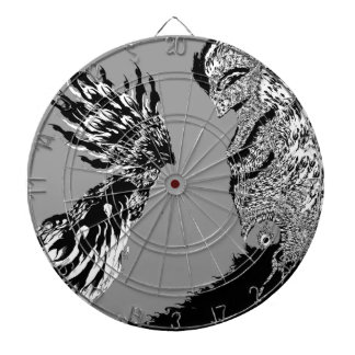 Cible De Fléchettes Fantaisie d'anime sombre Corbeau et Art Démoniaque