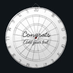 Cible De Fléchettes Félicitations simples et minimales rajoutez votre<br><div class="desc">design</div>