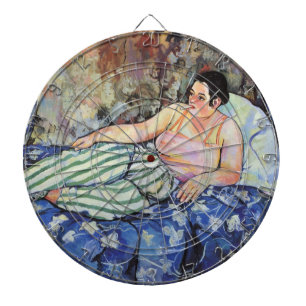 Cible De Fléchettes Femme dans la chambre Bleue (par Suzanne Valadon)