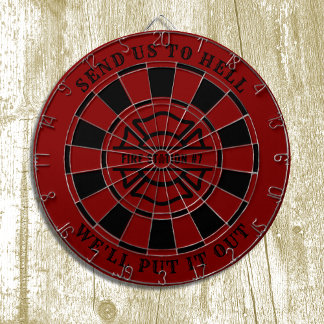 Cible De Fléchettes Feu de pompier Fireman Dartboard et fléchettes