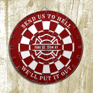 Cible De Fléchettes Feu de pompier Fireman Dartboard et fléchettes