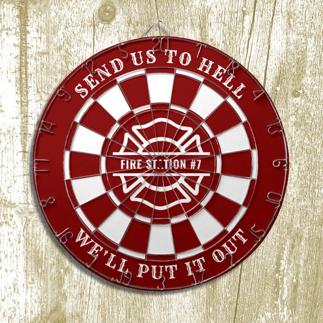 Cible De Fléchettes Feu de pompier Fireman Dartboard et fléchettes (Créateur téléchargé)