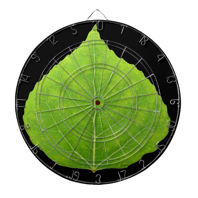 Cible De Fléchettes Feuille d'Aspen vert #11 (Devant)