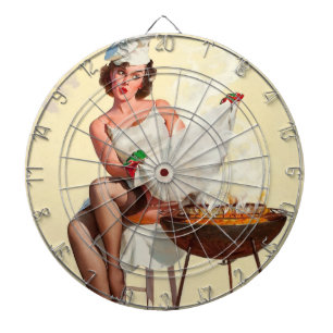 Cible De Fléchettes Fille pin-up barbecue