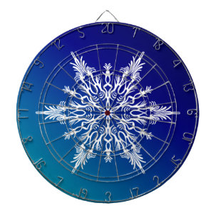 Cible De Fléchettes FLAKE DE NEIGE en bleu