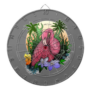 Cible De Fléchettes Flamant rose