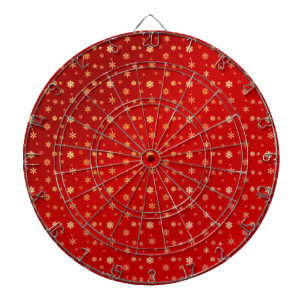 Cible De Fléchettes Flammes de neige sur rouge