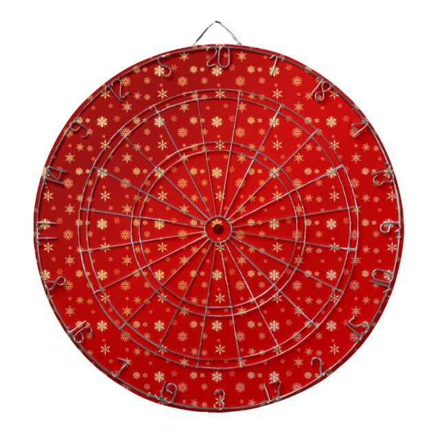 Cible De Fléchettes Flammes de neige sur rouge (Devant)