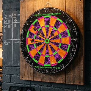 Cible De Fléchettes Fléchettes Cyberpunk Sci-Fi Texte personnalisé