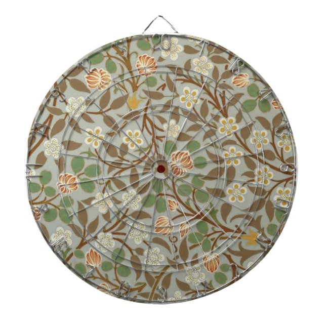 Cible De Fléchettes Fleur botanique de trèfle William Morris (Devant)