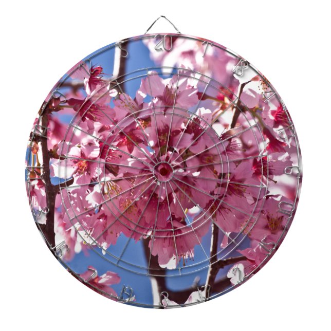 Cible De Fléchettes Fleurs de cerisier Sakura Étoiles rouges (Devant)