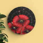 Cible De Fléchettes Fleurs de coquelicot noir et rouge avec fléchettes<br><div class="desc">Si vous aimez jouer aux fléchettes et aimer les pavots aussi,  voici un tableau noir et rouge pour coquelicot juste pour vous. Les fléchettes sont également incluses</div>