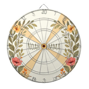 Cible De Fléchettes Floral Botanique Automnal Personnalisé Vibrant