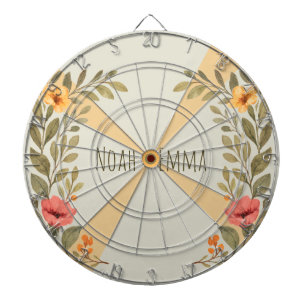 Cible De Fléchettes Floral Botanique Automnal Personnalisé Vibrant
