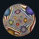 Cible De Fléchettes Flying Up Colorful Moderne Art Fractal Abstrait<br><div class="desc">Art fractal avec profondeur. Conception pour votre tableau de bord et plus encore.</div>
