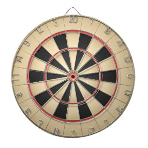 Cible De Fléchettes Foncé beige et rouge