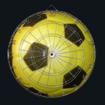 Cible De Fléchettes Football jaune et noir.<br><div class="desc">Design de football jaune et noir. Le design de football 3d est l'un des derniers modèles de boules en cuir fabriqués officiellement pour le tournoi de la coupe du monde de football. En dépit des différents designs de ballon et des oeuvres d'art qui y sont présentées, les fans de football...</div>