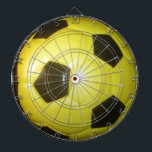 Cible De Fléchettes Football jaune et noir.<br><div class="desc">Design de football jaune et noir. Le design de football 3d est l'un des derniers modèles de boules en cuir fabriqués officiellement pour le tournoi de la coupe du monde de football. En dépit des différents designs de ballon et des oeuvres d'art qui y sont présentées, les fans de football...</div>