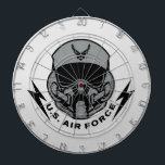 Cible De Fléchettes Force aérienne des États-Unis | Casque gris<br><div class="desc">Ce design est doté d'un casque gris élégant,  qui rend hommage à la force,  à l'innovation et au dévouement de l'armée de l'air des États-Unis. Représentant le service et l'excellence,  cette conception rend hommage au personnel de la Force aérienne et à son engagement indéfectible envers la mission.</div>