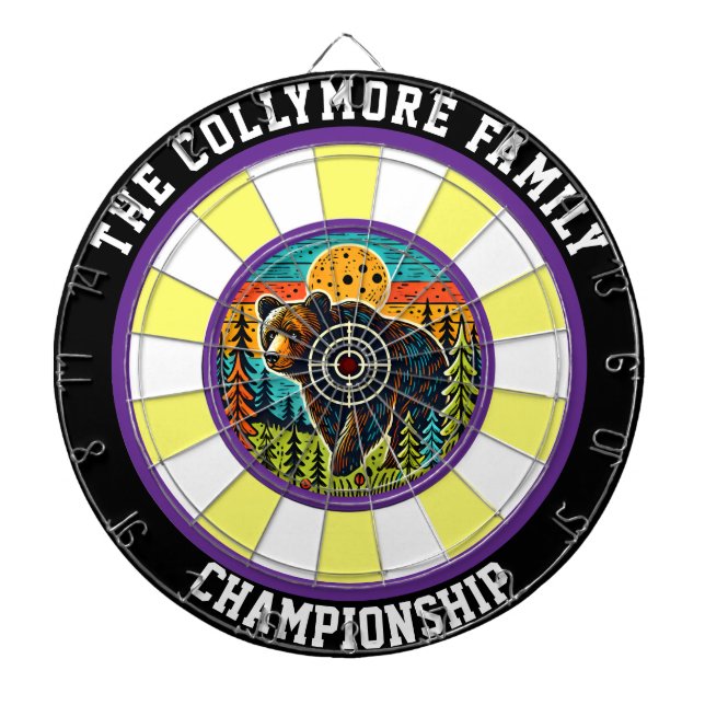 Cible De Fléchettes Forêt d'ours grizzli (Devant)