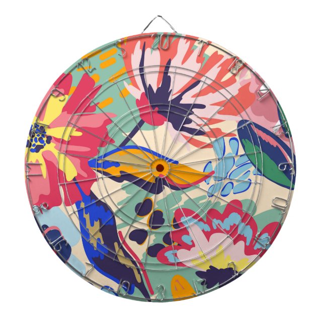 Cible De Fléchettes Forêt et rose (Devant)