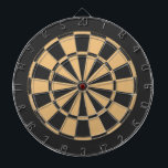 Cible De Fléchettes Formes géométriques noires et beiges<br><div class="desc">Un design moderne et tendance aux formes géométriques noires et beiges.</div>