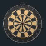 Cible De Fléchettes Formes géométriques noires et beiges<br><div class="desc">Un design moderne et tendance aux formes géométriques noires et beiges.</div>