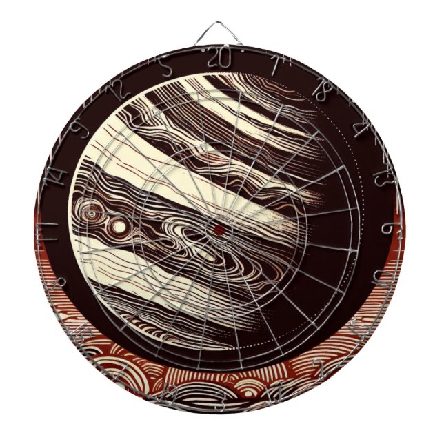 Cible De Fléchettes FSF Jupiter Woodcut 2 (Devant)