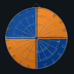 Cible De Fléchettes Fun Blue & Orange Darboard<br><div class="desc">un joyeux tableau de fléchettes !</div>