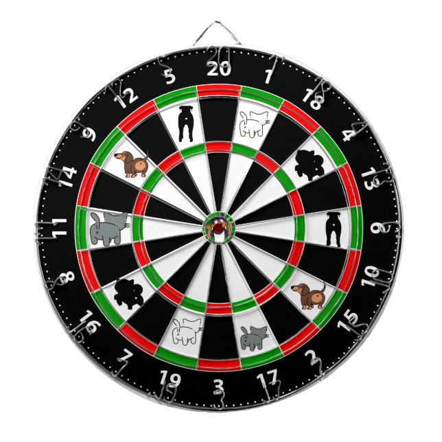 Cible De Fléchettes Fun Chien & Cat Butt (Devant)