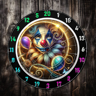 Cible De Fléchettes Funny Rainbow Clown Dartboard avec ballons