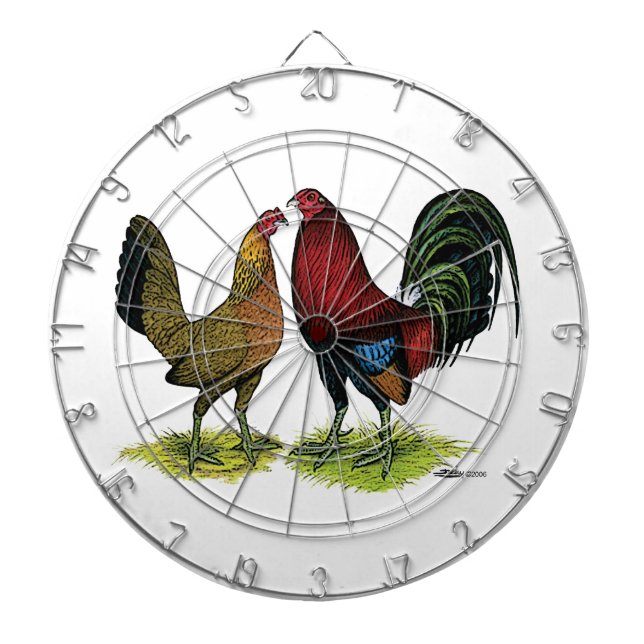 Cible De Fléchettes Gamefowl Pair (Devant)
